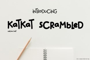 Katkat Scrambled: A Unicase Script Font