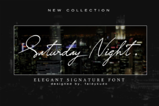 Saturday Night Font: Elegant Script for Makers